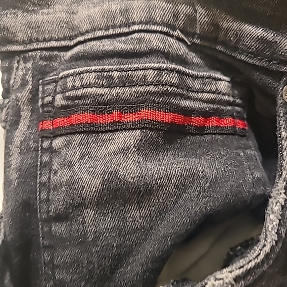 AHP men's distressed Skinny Stretch black denim jeans 38x32 Another Hype Piece - Picture 4 of 11